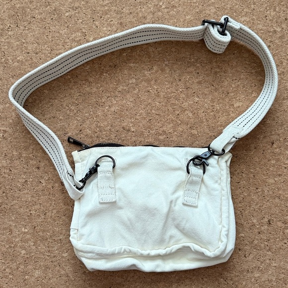 The Particulars NICE Pack Canvas Belt Bag Cream White Crossbody Fanny Pack - Picture 4 of 4